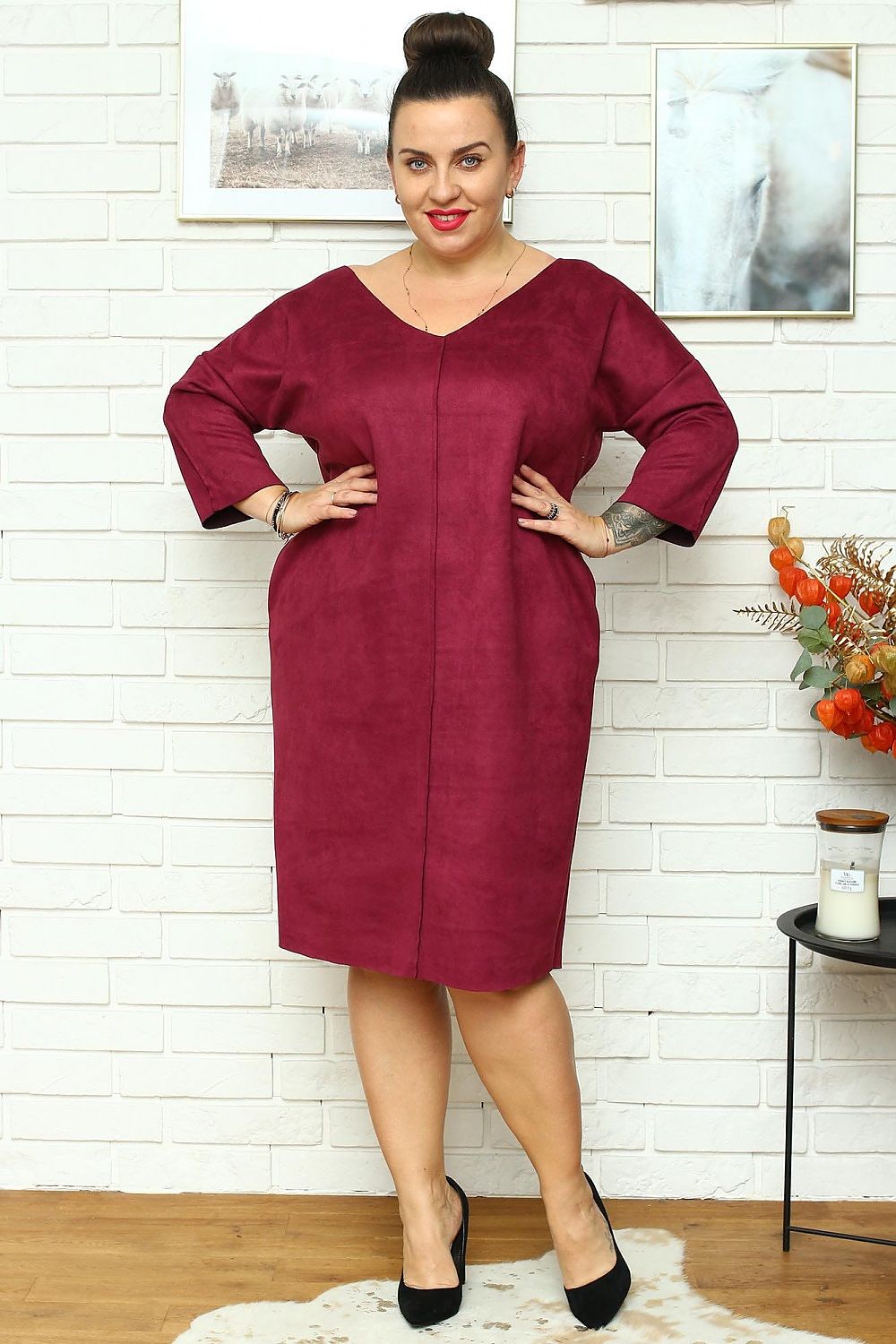 Plus size dress model 175220 Karko