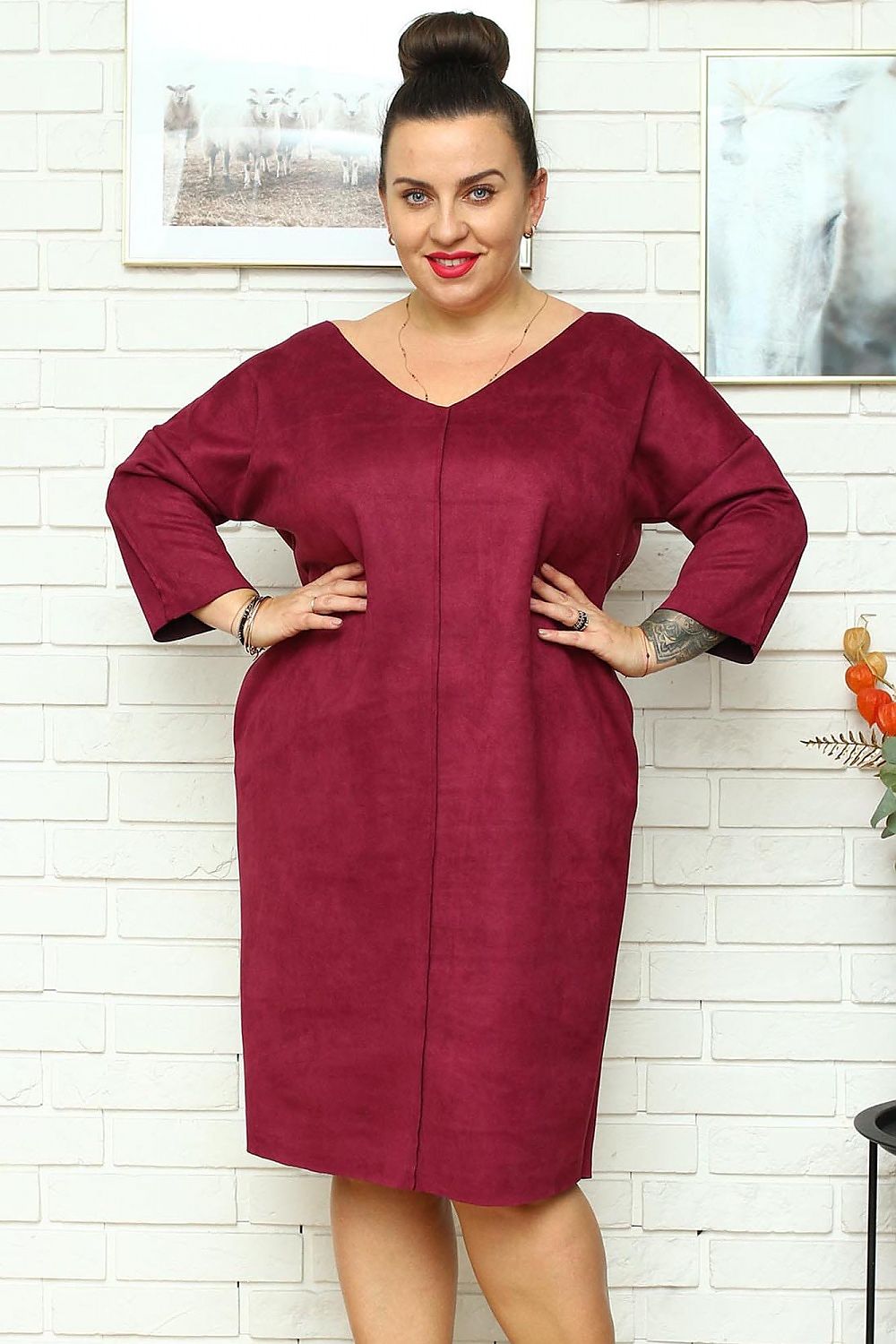 Plus size dress model 175220 Karko